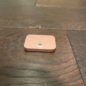Rose gold apple iPhone charger stand